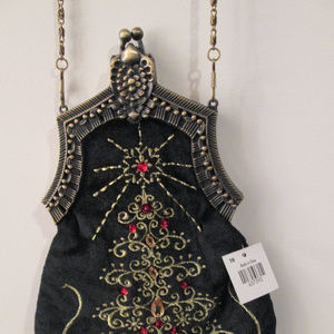 *NEW* Black Velvet Christmas Tree Holiday Handbag
